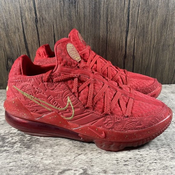 Nike Other - Titan x Nike LeBron 17 Low Red Sneakers Shoes CD5008-600 Sz. 8.5
